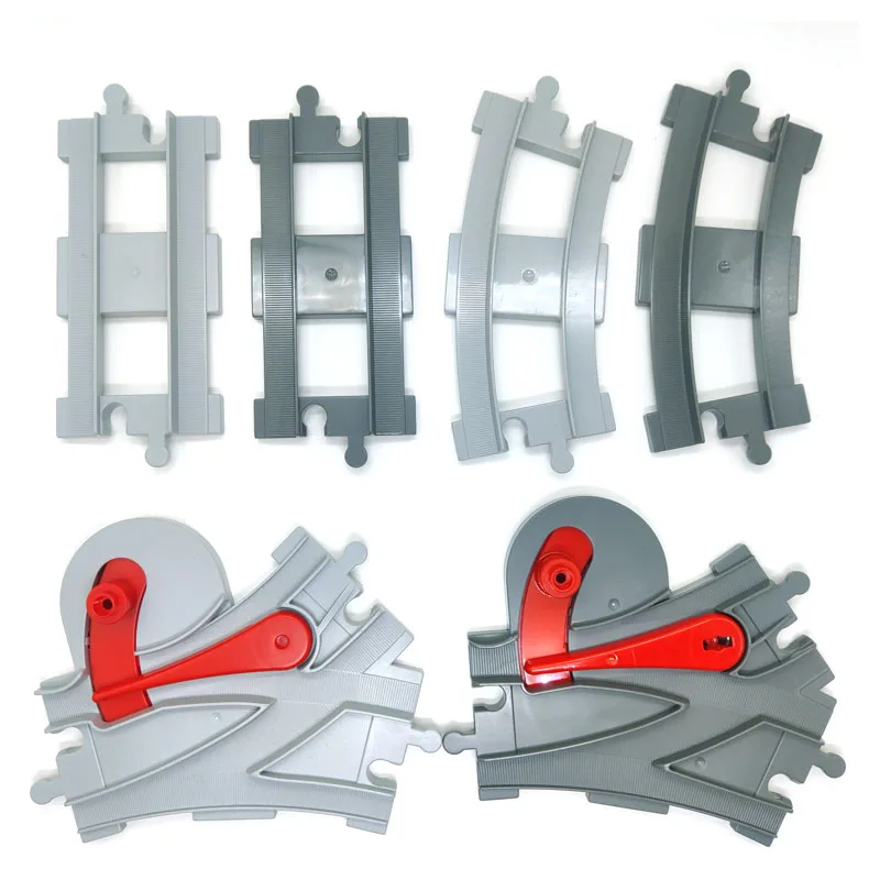 Kids Train Track Accessories Large Building Blocks DIY Railway Toys Big Blocks Compatible Duploed STEM Educational Gift Toddlers - Image 6