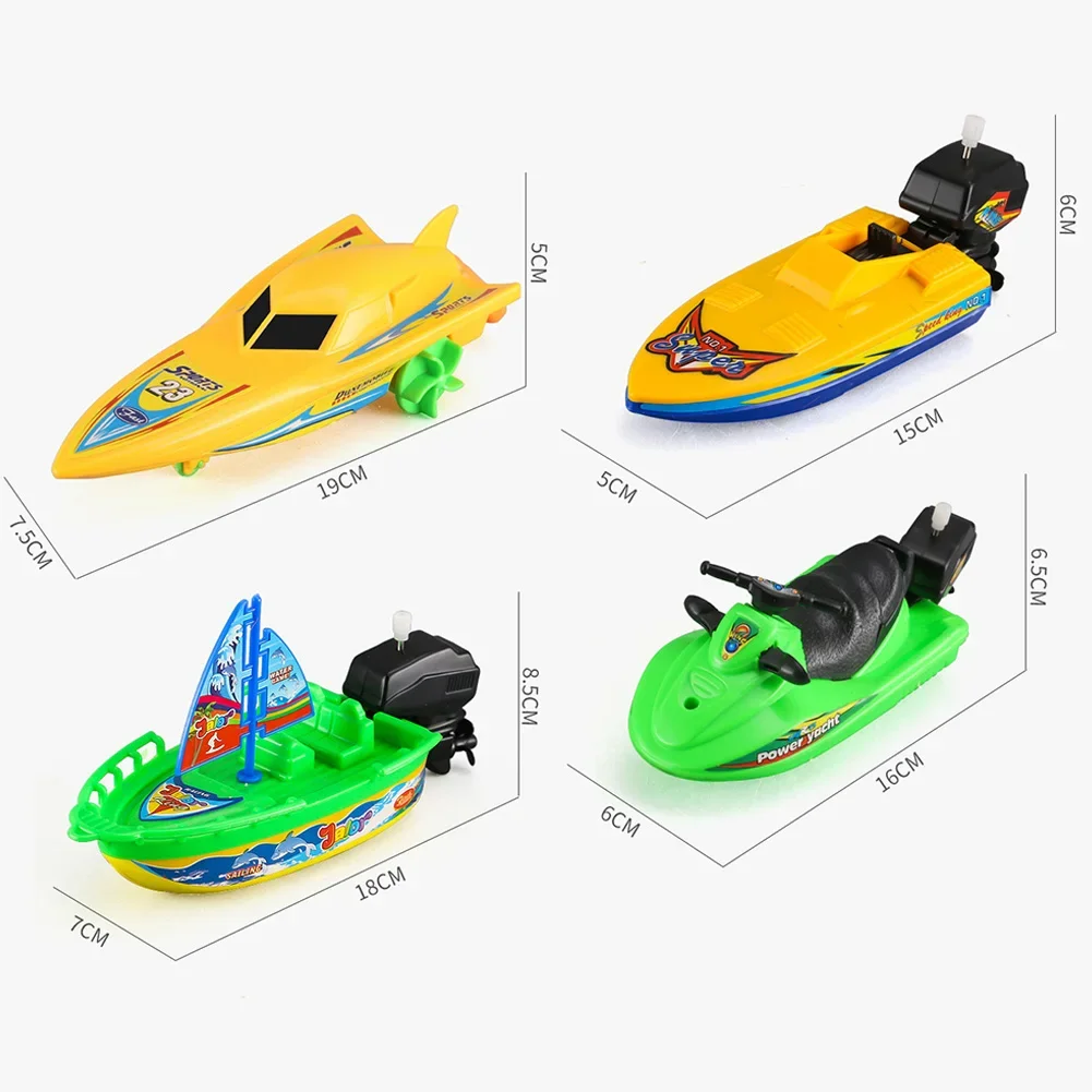 WindUp Speed Boat Toy Floating Bath Shower Companion Kids Water Play Activity Classic Clockwork Toy Boys Birthday Gift - Image 37