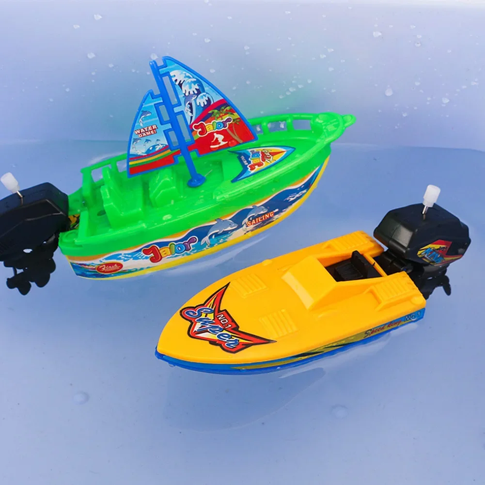 WindUp Speed Boat Toy Floating Bath Shower Companion Kids Water Play Activity Classic Clockwork Toy Boys Birthday Gift - Image 32