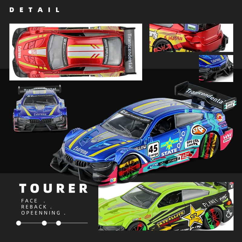 2025 New Simulation Alloy Car Model Inertia Pull Back Racing Car Toy Children's Educational Car Toy Ornaments Birthday Gift - Image 11
