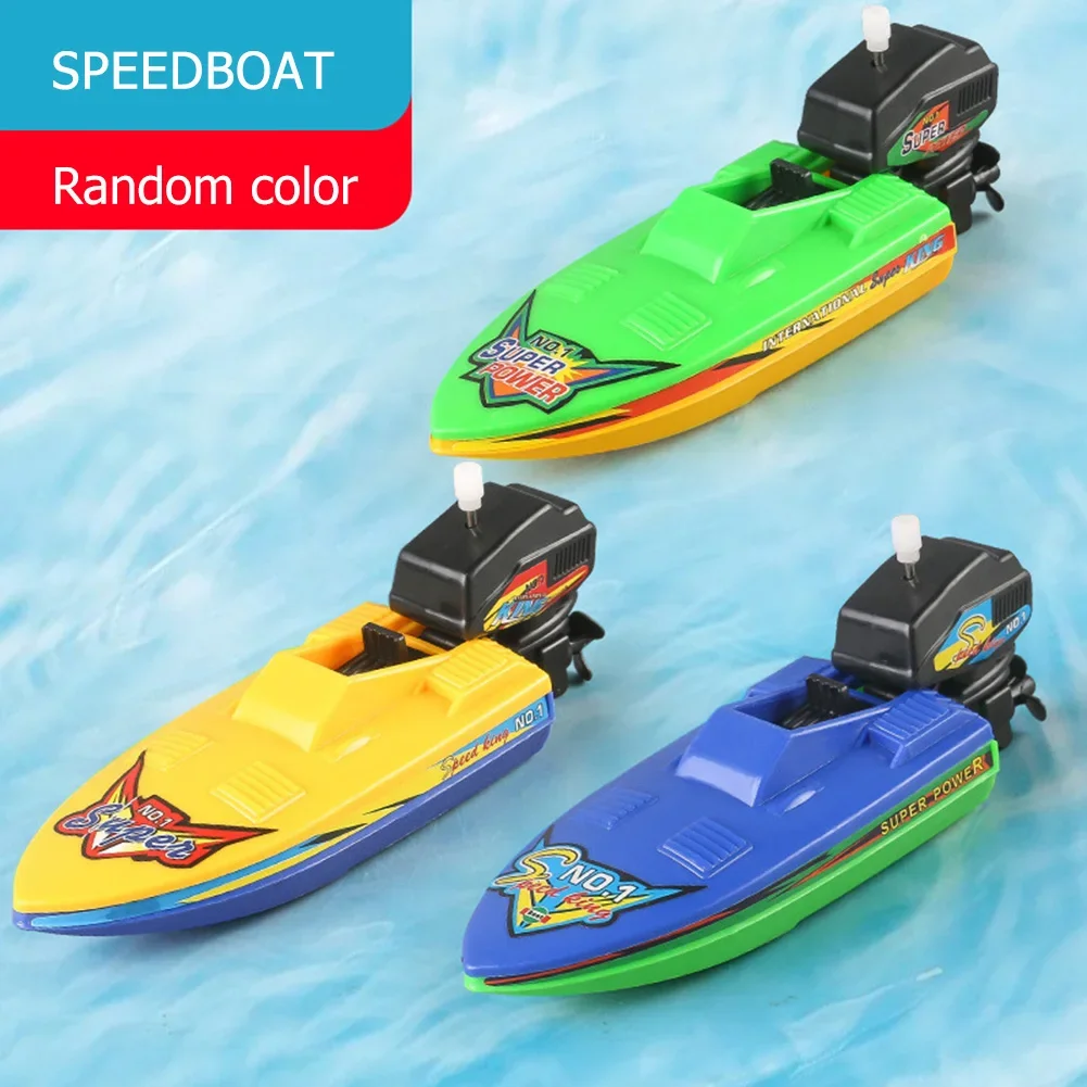 WindUp Speed Boat Toy Floating Bath Shower Companion Kids Water Play Activity Classic Clockwork Toy Boys Birthday Gift - Image 24