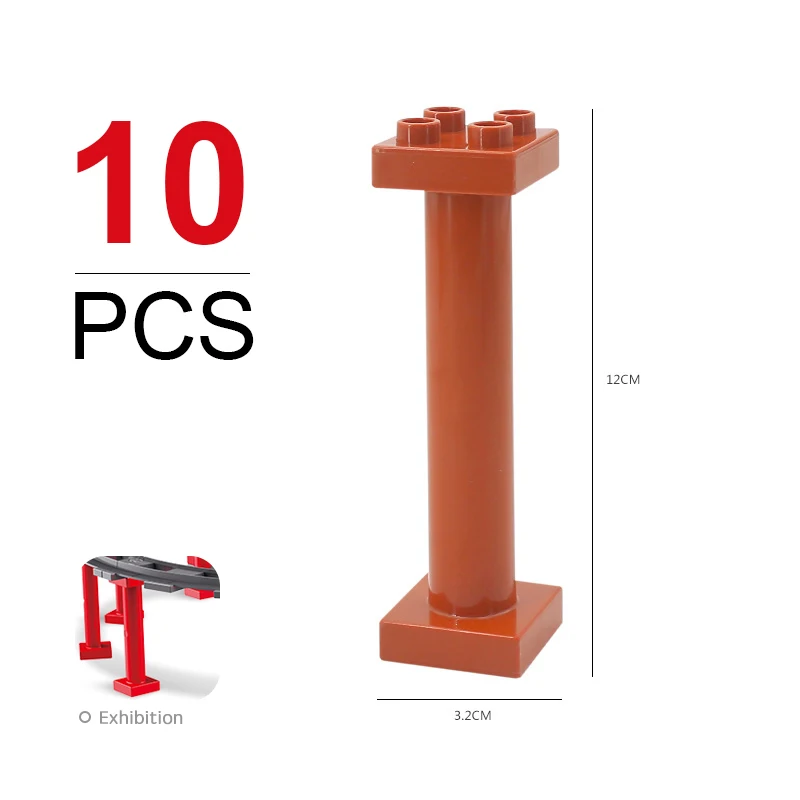 Kids Train Track Accessories Large Building Blocks DIY Railway Toys Big Blocks Compatible Duploed STEM Educational Gift Toddlers - Image 9