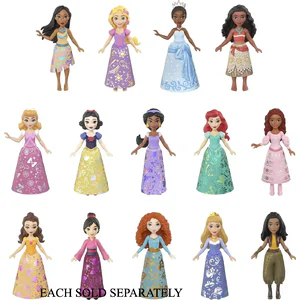 Original Disney Princess Mini Princess Snow White Moanna Merida Elsa Anna Miniature Dolls for Girls Christmas Gifts HPL55 Toys