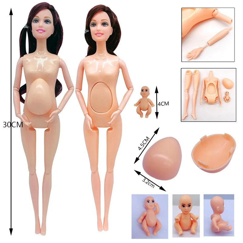 Handmade Doll Accessories Baby Dolls Pregnant Mom Lady Father Dad For Girl Game Christmas Birthday Gift, Assemble Required - Image 6