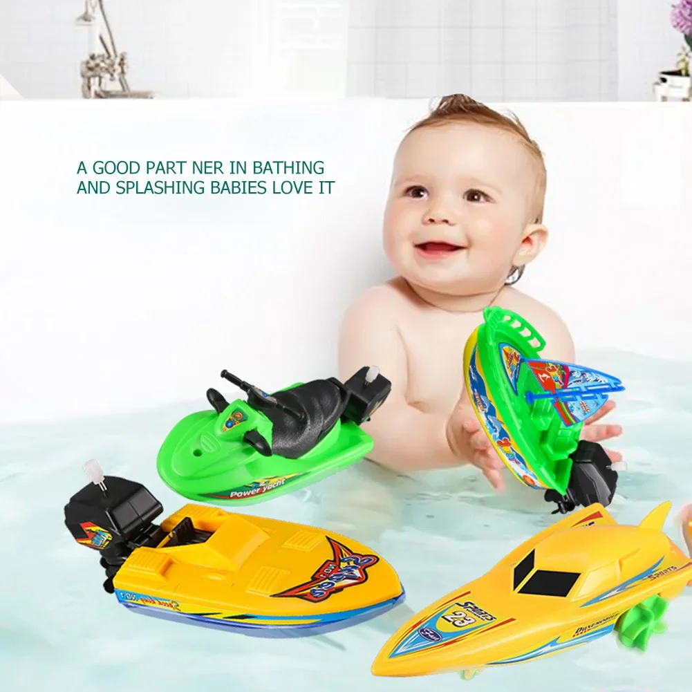 WindUp Speed Boat Toy Floating Bath Shower Companion Kids Water Play Activity Classic Clockwork Toy Boys Birthday Gift - Image 13