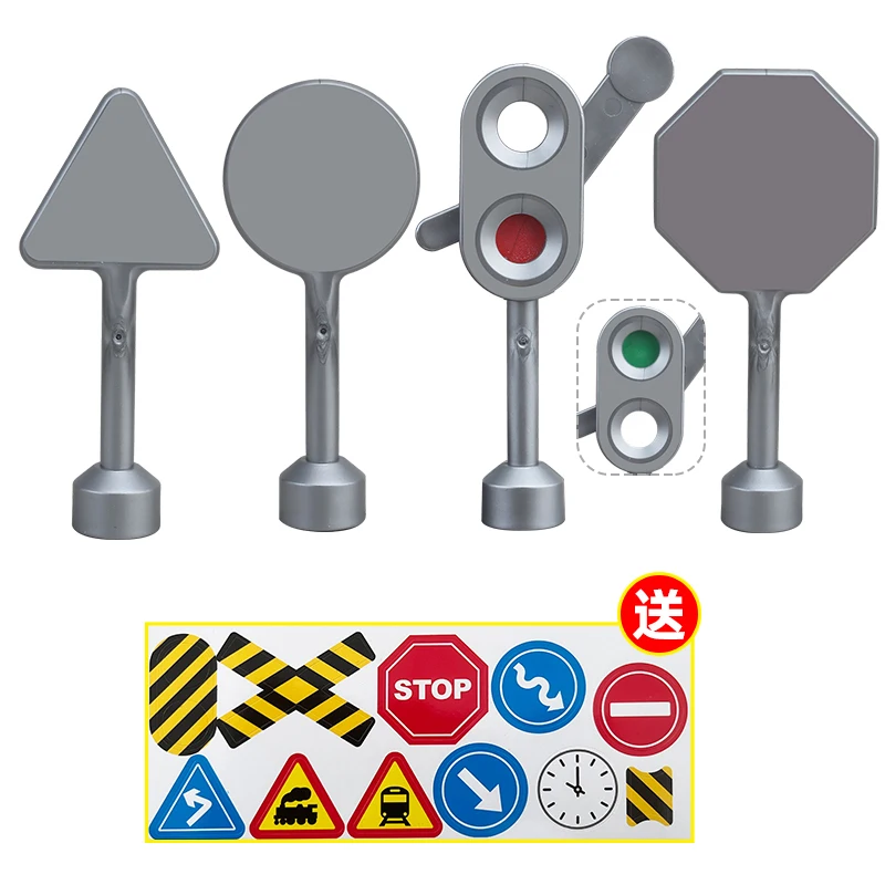 Kids Train Track Accessories Large Building Blocks DIY Railway Toys Big Blocks Compatible Duploed STEM Educational Gift Toddlers - Image 22