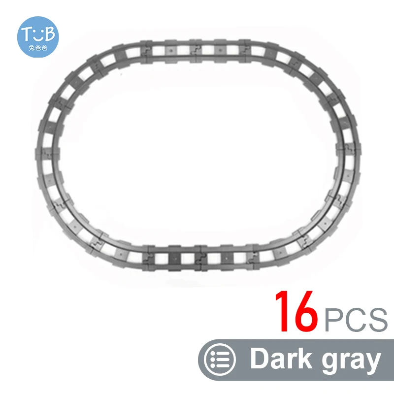 Kids Train Track Accessories Large Building Blocks DIY Railway Toys Big Blocks Compatible Duploed STEM Educational Gift Toddlers - Image 20