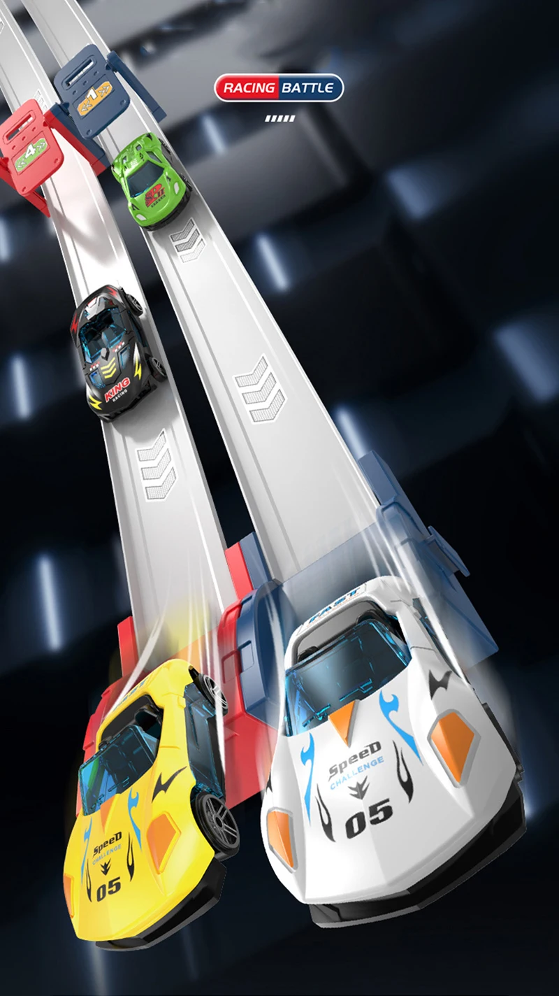 Children's Gliding Track Car Mini Car Inertia Toy Multi Layer Cartoon Puzzle Slide Car Roller Coaster Racing Toys Boy Girl Gifts - Image 26