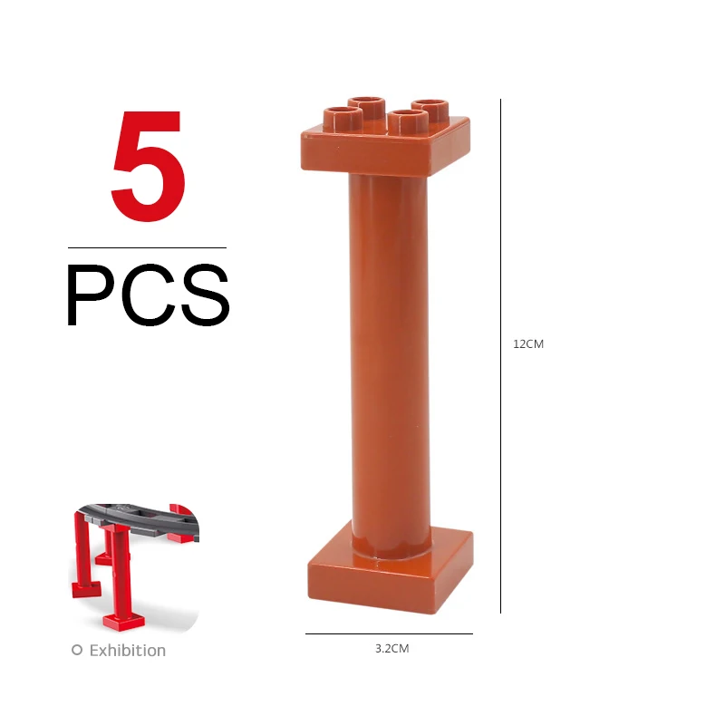 Kids Train Track Accessories Large Building Blocks DIY Railway Toys Big Blocks Compatible Duploed STEM Educational Gift Toddlers - Image 12