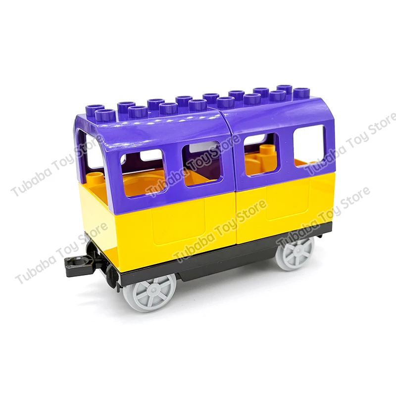 Kids Train Track Accessories Large Building Blocks DIY Railway Toys Big Blocks Compatible Duploed STEM Educational Gift Toddlers - Image 4