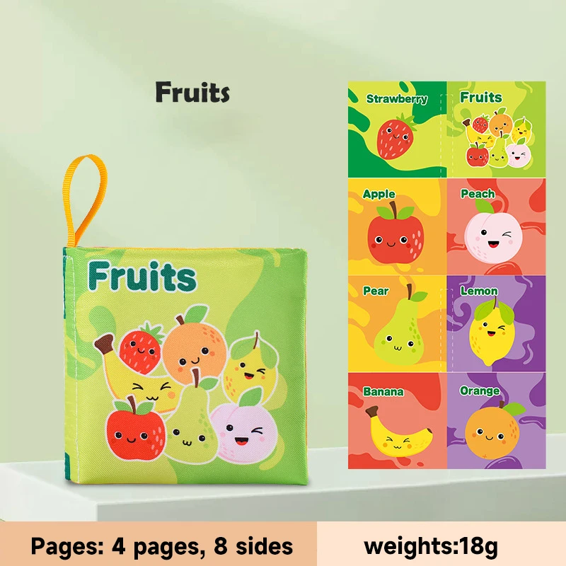 Baby Soft Cloth Book Enlightenment Early Educational Toys Newborns 0-12 Months Cloth Books Cognitive Animal Numbers Sensory Toys - Image 11