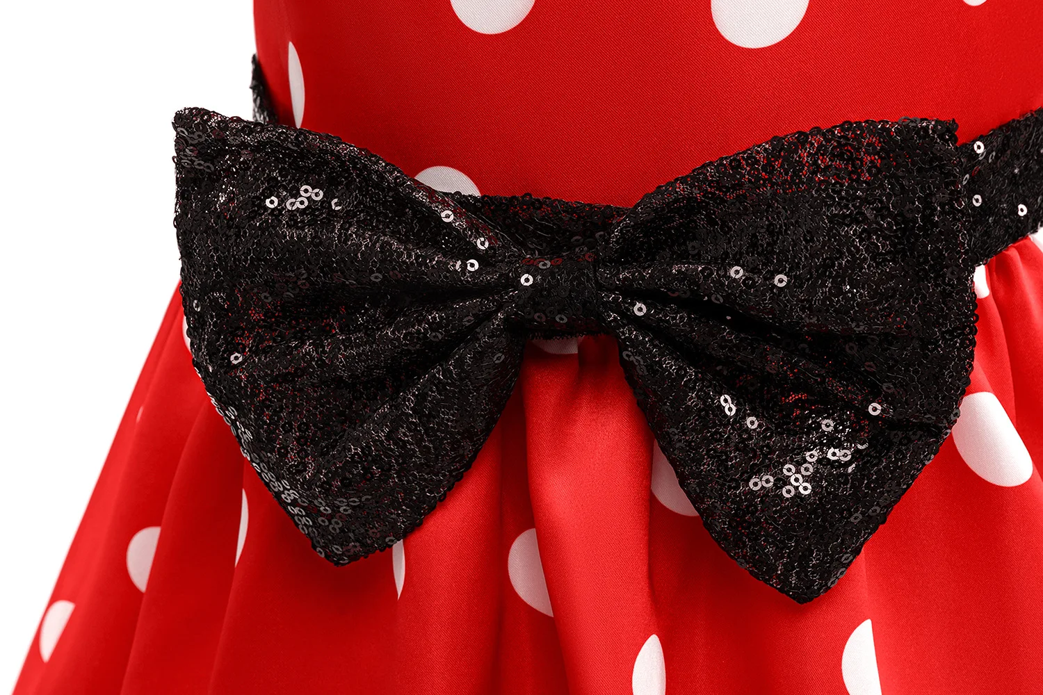 New Polka Dot Bow Sequin Little Fly Sleeve Princess Dress for Girls Christmas and Halloween Cosplay Performance Costume - Image 10