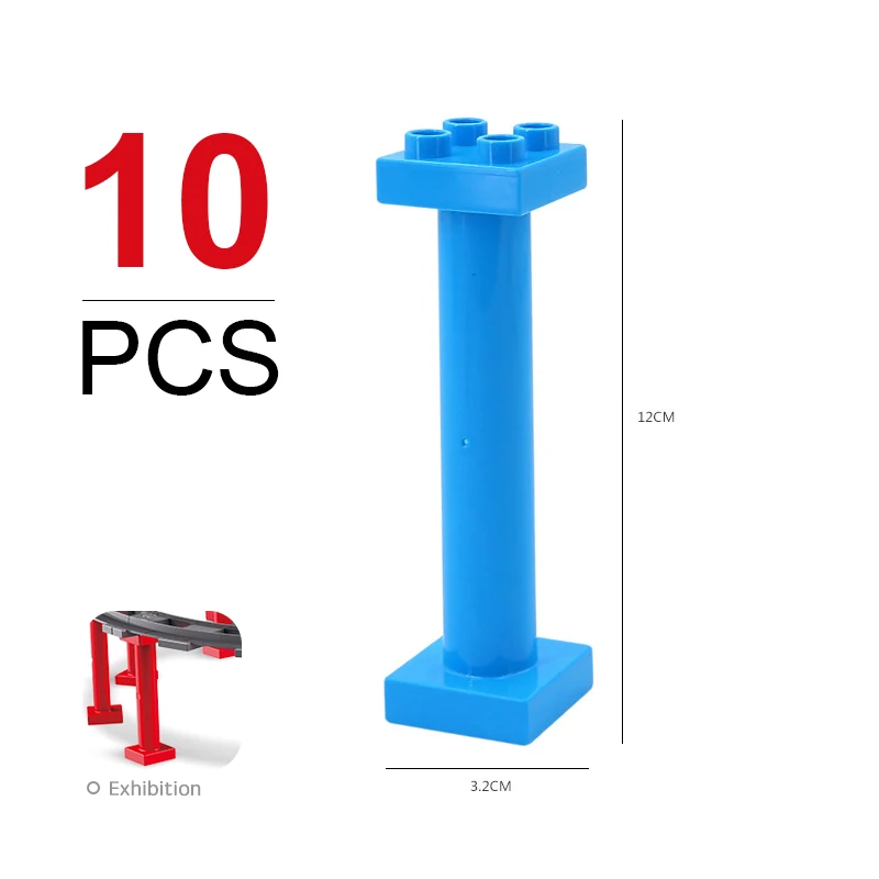 Kids Train Track Accessories Large Building Blocks DIY Railway Toys Big Blocks Compatible Duploed STEM Educational Gift Toddlers - Image 10