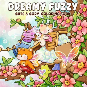 Dreamy Fuzzy Cute & Cozy Coloring Book for Adults Cute Drawing Book Perfect Gift for Christmas Party and Birthday