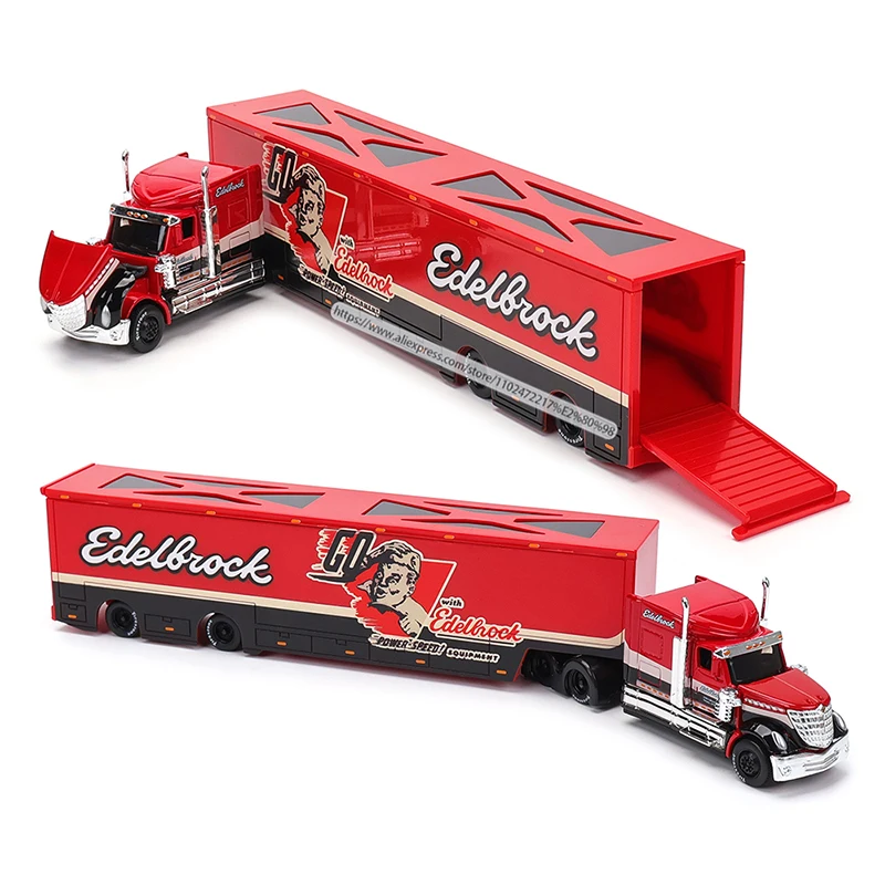 Maisto 1:64 1993 454 INTERNATIONAL LONESTAR Transport Casting Manufacturing Trailer Model Simulation Model Alloy Car Collection - Image 6
