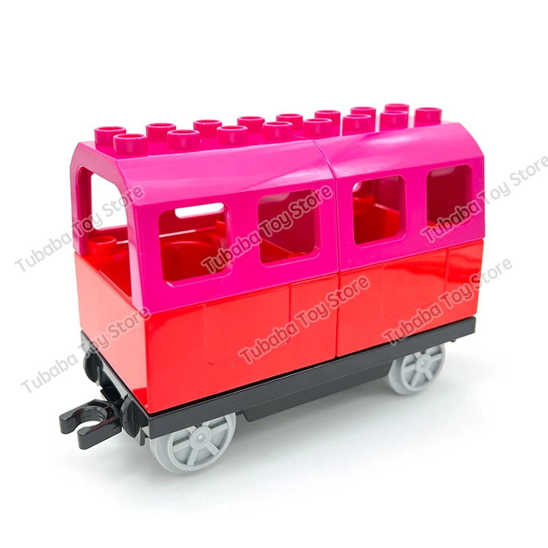 Kids Train Track Accessories Large Building Blocks DIY Railway Toys Big Blocks Compatible Duploed STEM Educational Gift Toddlers - Image 23