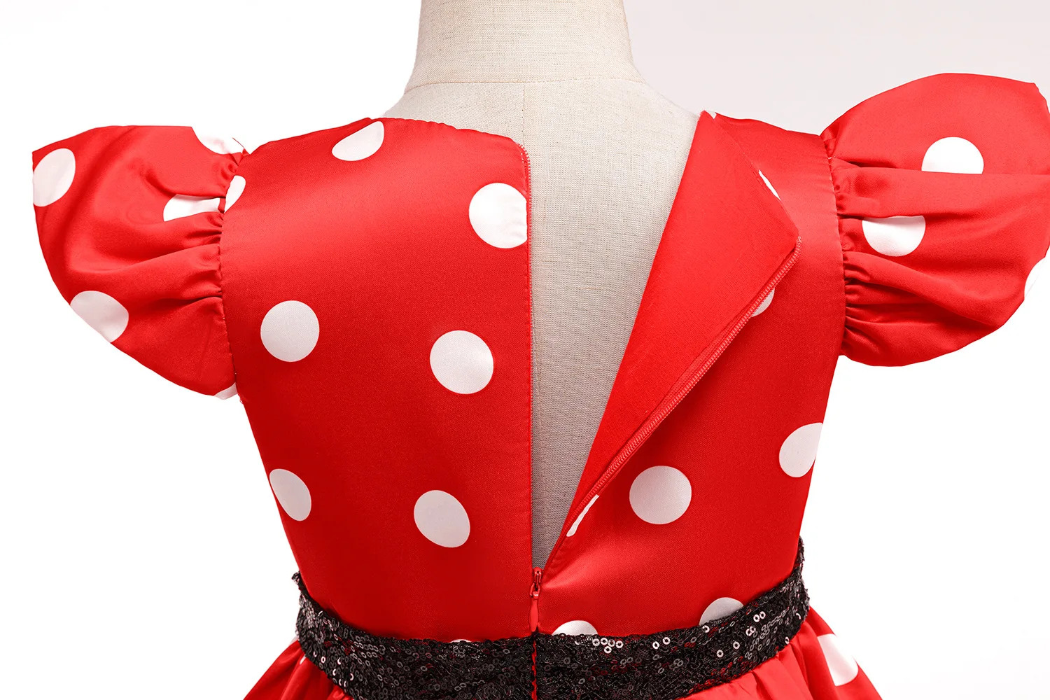 New Polka Dot Bow Sequin Little Fly Sleeve Princess Dress for Girls Christmas and Halloween Cosplay Performance Costume - Image 11