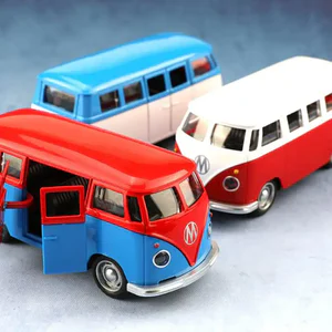 1:38 Alloy BUS Model Boy Toys 11cm Metal Mini City Travel BUS Model Pull-back Diecasts Car Model Collection Gifts (bagged)