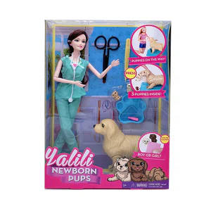 New DIY 30cm Princess Doll and Will Give Birth to Small Dogs Big Dog Toy for Children Playing Games Girl's Birthday Gift