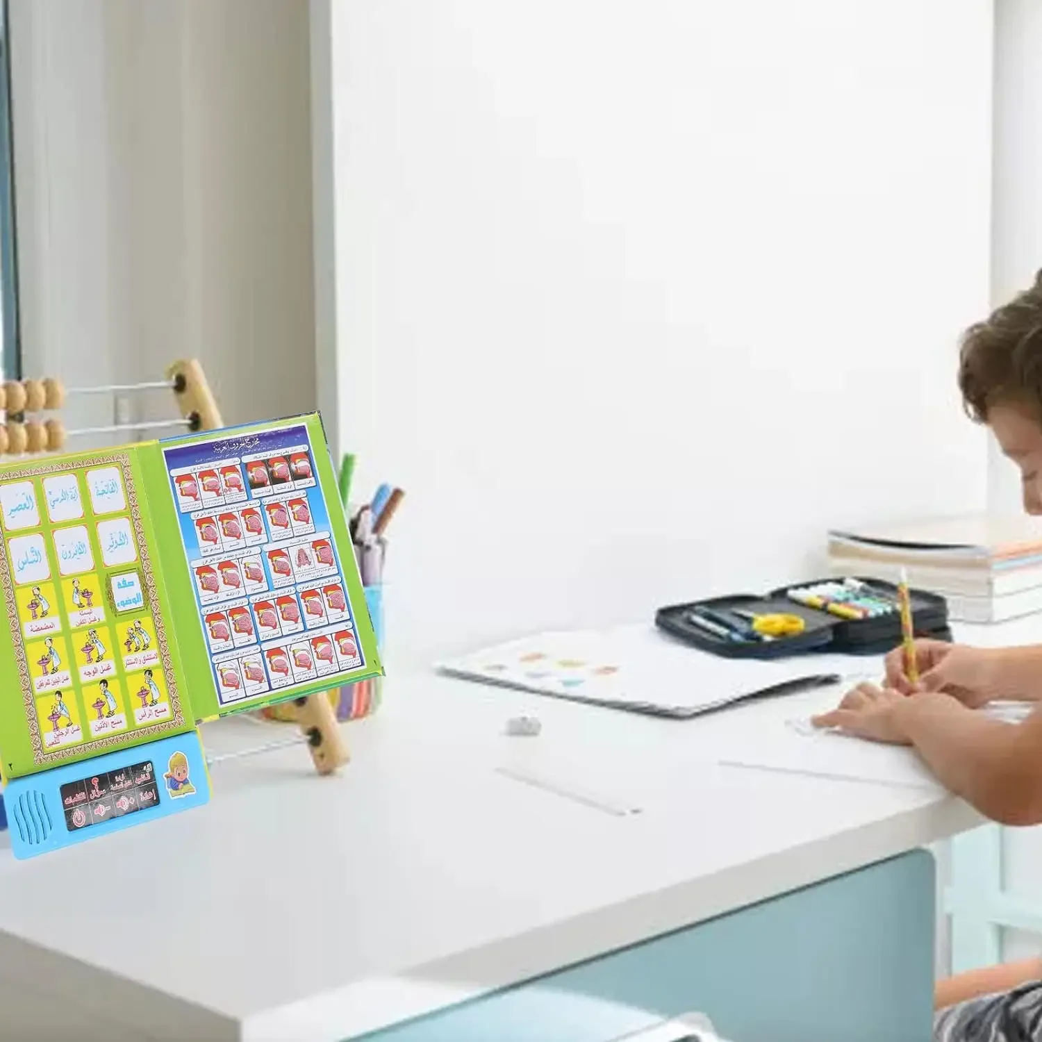 Muslim Kids Arabic Sound Book, Clear Pictures Letters Words Learning Educational Electronic Sound Book - Image 5