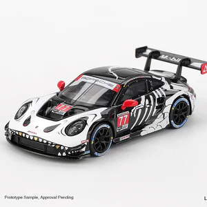 MINIGT 1/64 Porsche 911 GT3 R #77 AO Racing 2025 IMSA Petit Le Mans MGT01143-CH Cars Alloy Diecast Metal Model Kids Toys Boys