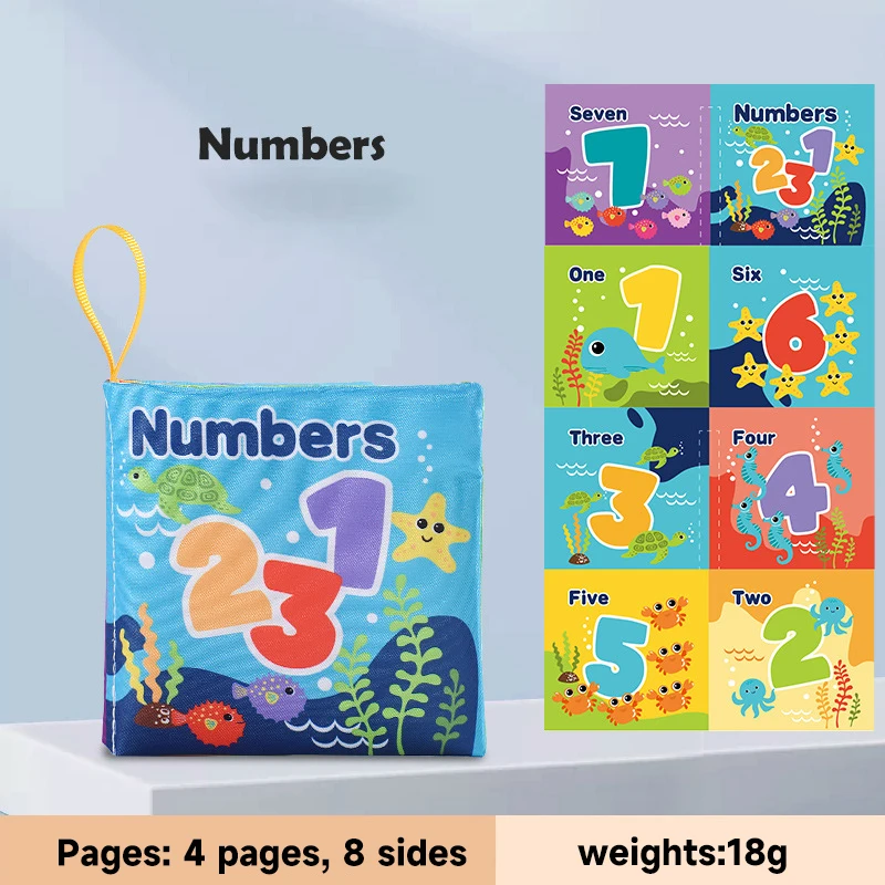 Baby Soft Cloth Book Enlightenment Early Educational Toys Newborns 0-12 Months Cloth Books Cognitive Animal Numbers Sensory Toys - Image 9