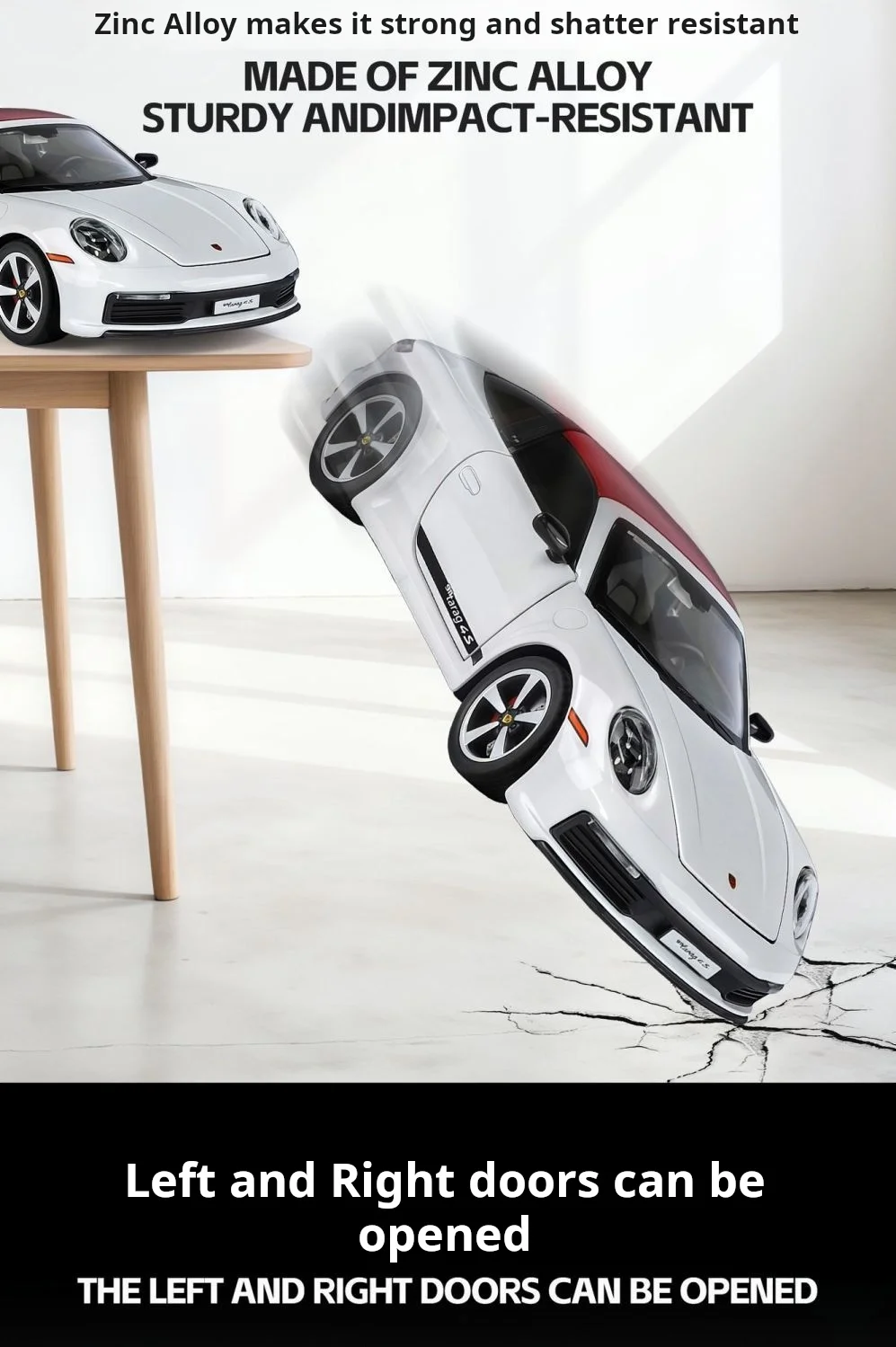 1:32 folding convertible Porsche 911 Alloy car Model simulation Sound& light Fashion Exquisite collectibles Boys Toy Gift - Image 10