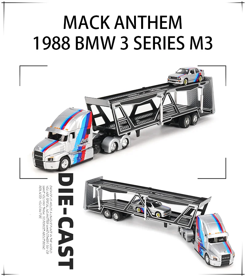 Maisto 1:64 1993 454 INTERNATIONAL LONESTAR Transport Casting Manufacturing Trailer Model Simulation Model Alloy Car Collection - Image 19