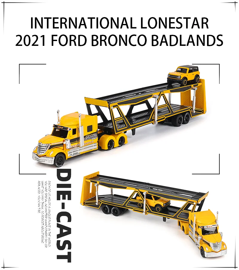 Maisto 1:64 1993 454 INTERNATIONAL LONESTAR Transport Casting Manufacturing Trailer Model Simulation Model Alloy Car Collection - Image 18