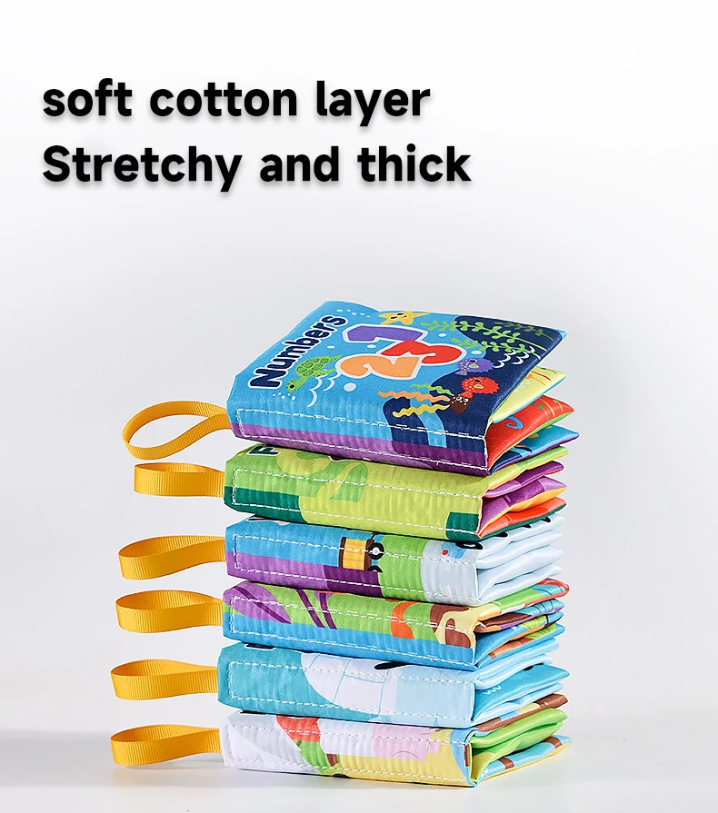 Baby Soft Cloth Book Enlightenment Early Educational Toys Newborns 0-12 Months Cloth Books Cognitive Animal Numbers Sensory Toys - Image 19