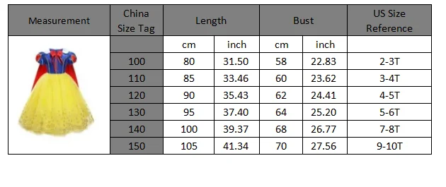 Girls Snow White Princess Dress Mesh Clothes Vestidos Kids Christmas Halloween Carnival Cosplay Costume - Image 12