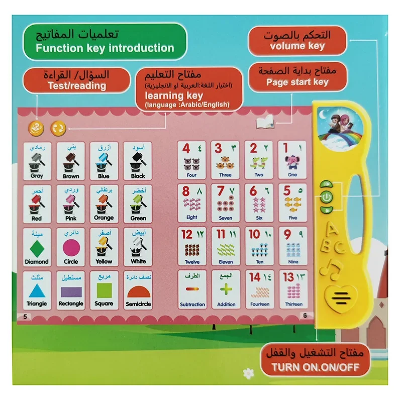 Arabic English Letters Alphabet Kids Ebook Reading Machines Multi Function Learning Baby Early Education Toys - Image 4