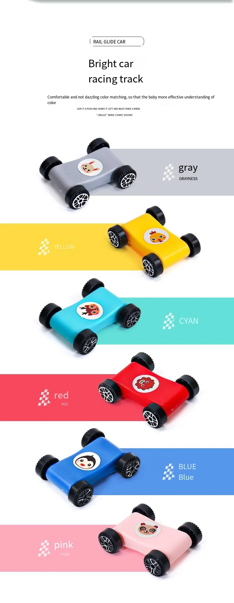 Children's Gliding Track Car Mini Car Inertia Toy Multi Layer Cartoon Puzzle Slide Car Roller Coaster Racing Toys Boy Girl Gifts - Image 21