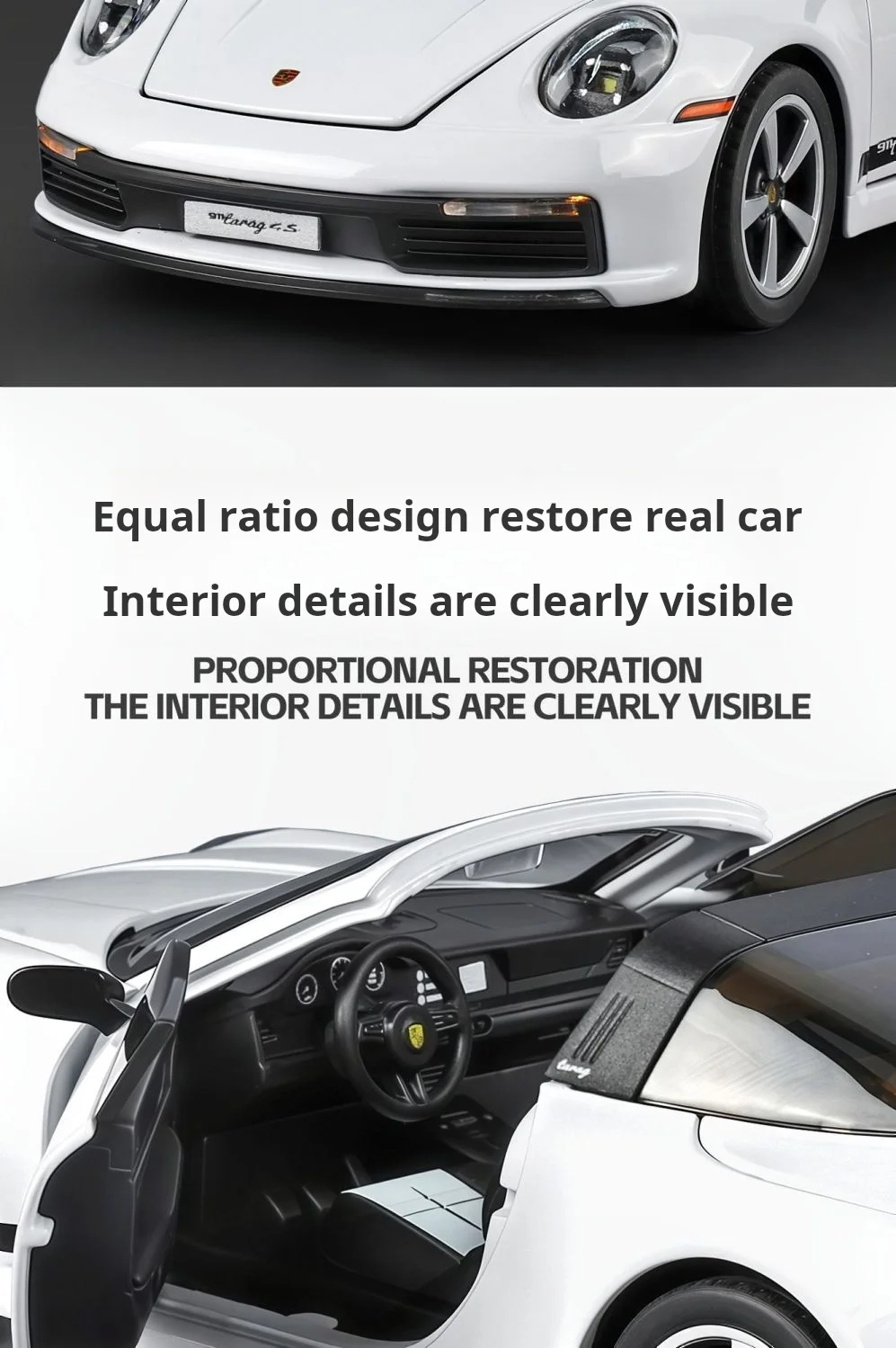1:32 folding convertible Porsche 911 Alloy car Model simulation Sound& light Fashion Exquisite collectibles Boys Toy Gift - Image 14