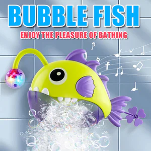 Baby Bath Soothing Toy, Bathroom Bubble Machine, Children's Fish Tank Water Play, Electric Early Education Bubble Blower