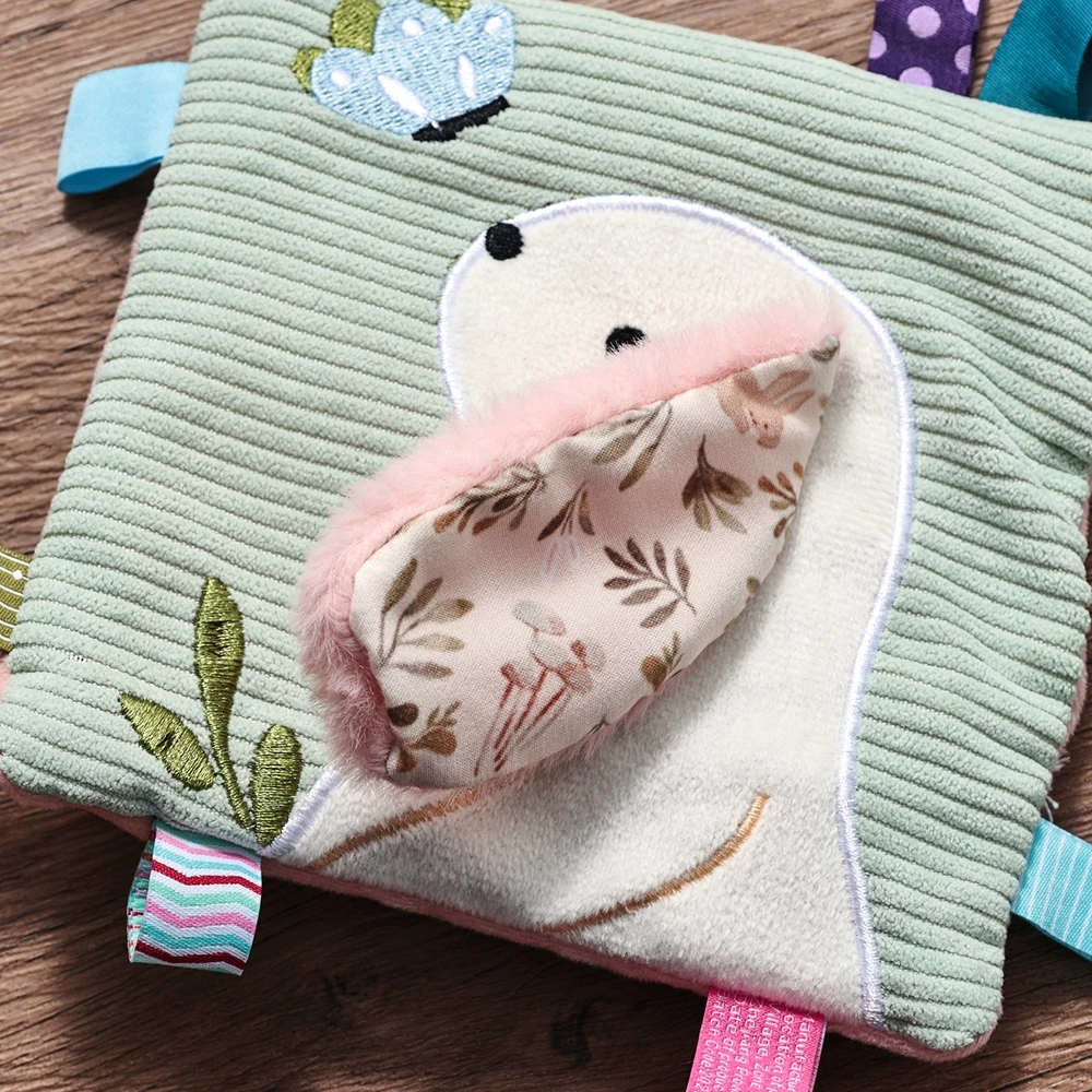 3D Plush Baby Cloth Book With Teether Ring Montessori Sensory Crinkle Book For Newborns 0 36 Months Washable Baby Sensory Toys - Image 28