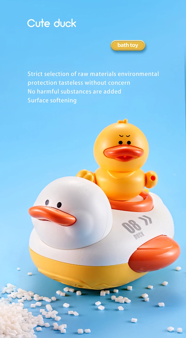 2 Styles Cute Water Bath Duck Shower Electric Spray Bathroom Kids Baby Toy Bathtub New Game Faucet Swimming for Girl Gift - Image 10