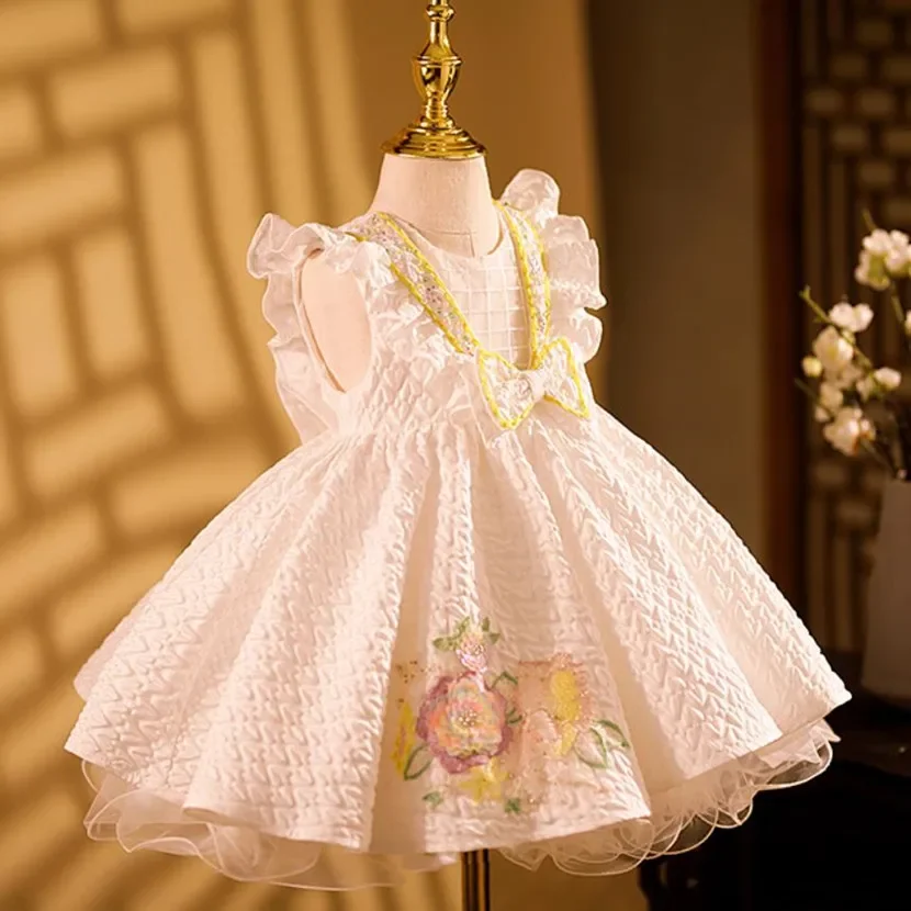 Children Wedding Attire Prom Dress Birthday Gown Party Girls Dresses A2517 Girls Clearance Clothes - Image 3