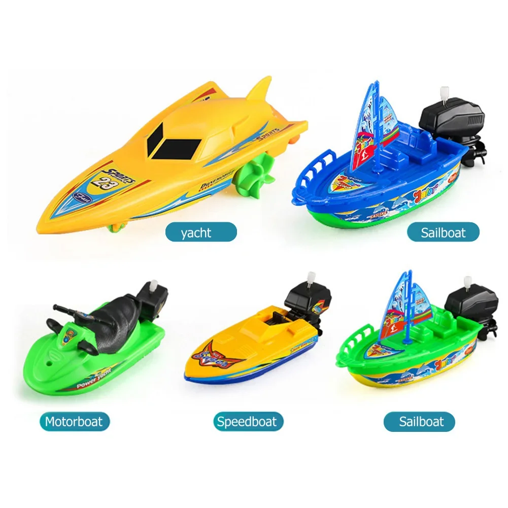WindUp Speed Boat Toy Floating Bath Shower Companion Kids Water Play Activity Classic Clockwork Toy Boys Birthday Gift - Image 20