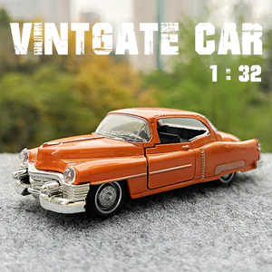 1:32 Alloy Diecast CadillacS Vintage Car Model Classic Pull Back Car Miniature Vehicle Replica For Collection Gift for Kids