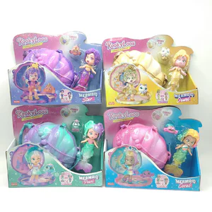 Kookyloos Mermaid Star Dolls Express Yourself Doll Set outfits Headband and Fish Pet with Shell Bag Girls Surprise Birthday Gift