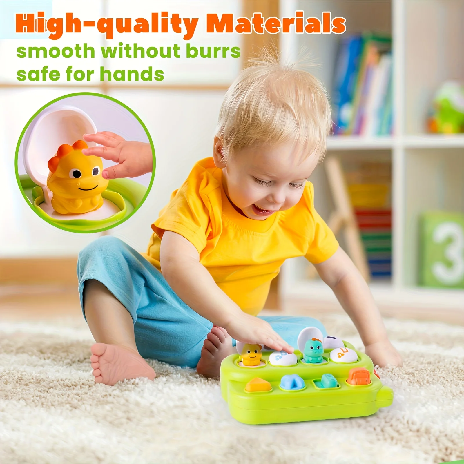 Press & Go Dinosaur Toys – Interactive Crawling & Motor Skills Toy for Toddlers - Image 3