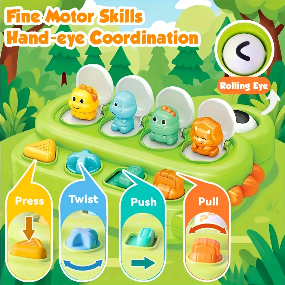 Press & Go Dinosaur Toys – Interactive Crawling & Motor Skills Toy for Toddlers - Image 5