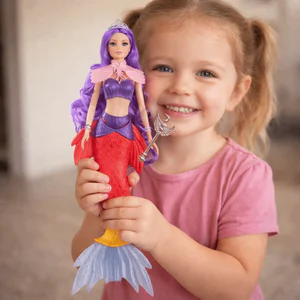 Cute Soft Light Light Music Mermaid 32cm Gentle Music Mermaid Doll Cartoon Fish Tail Girl Kids Entertainme