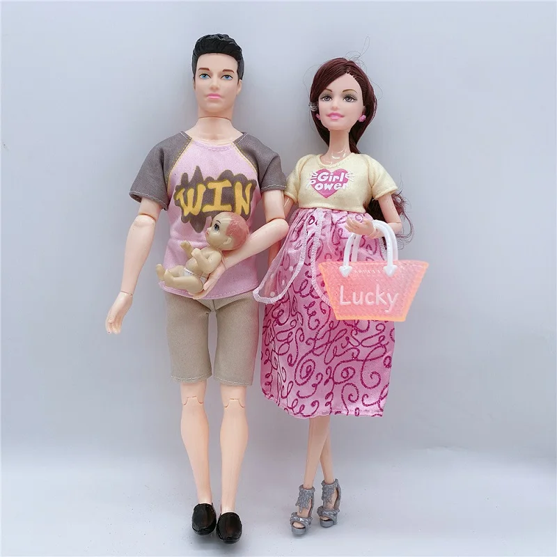 Handmade Doll Accessories Baby Dolls Pregnant Mom Lady Father Dad For Girl Game Christmas Birthday Gift, Assemble Required - Image 14