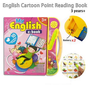 New English Cartoon Point Reading Book Children Early Education Finger Touch Learning Language Multifunctional E-book Toy Gift