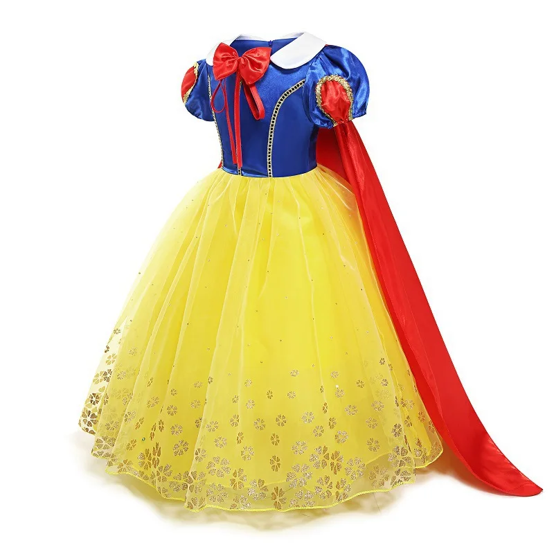 Girls Snow White Princess Dress Mesh Clothes Vestidos Kids Christmas Halloween Carnival Cosplay Costume - Image 4