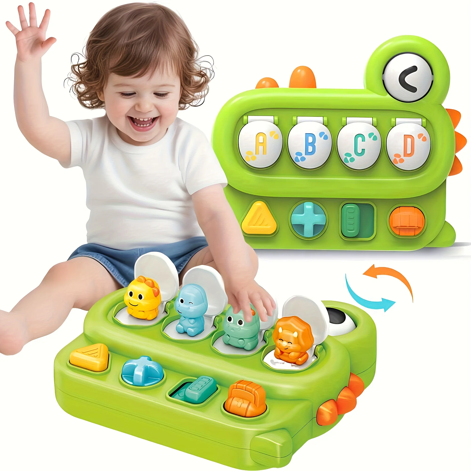 Press & Go Dinosaur Toys – Interactive Crawling & Motor Skills Toy for Toddlers
