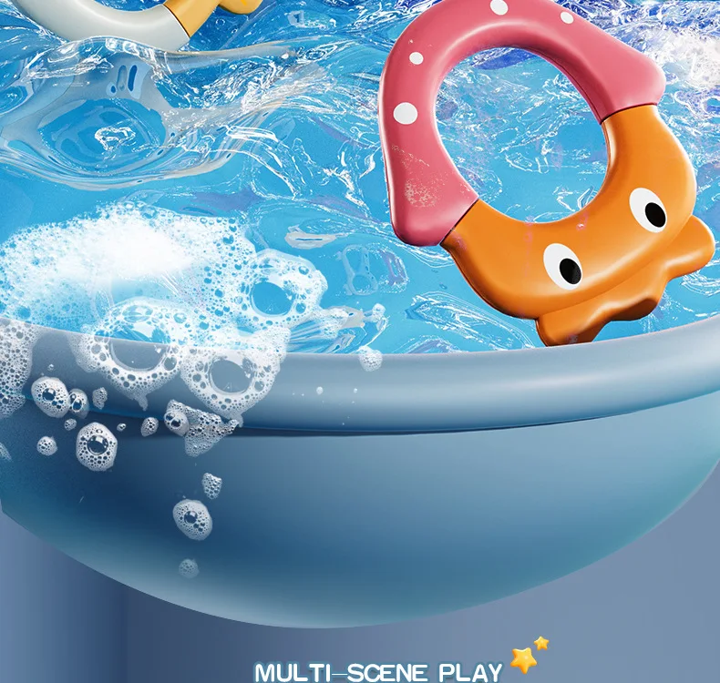 Octopus ring water play toy, baby bath floating throw ring octopus water play toy, bathroom concentration and intelligence toy - Image 18