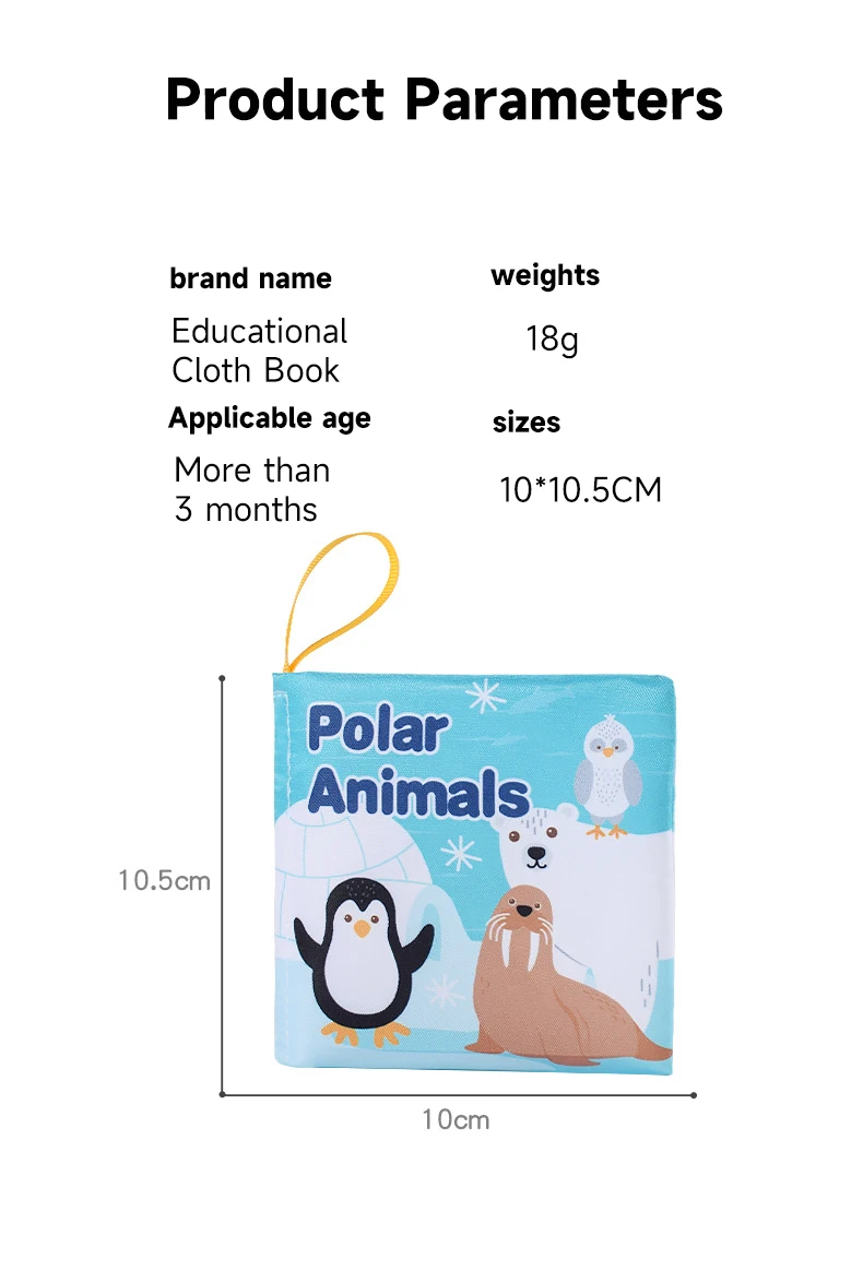 Baby Soft Cloth Book Enlightenment Early Educational Toys Newborns 0-12 Months Cloth Books Cognitive Animal Numbers Sensory Toys - Image 22